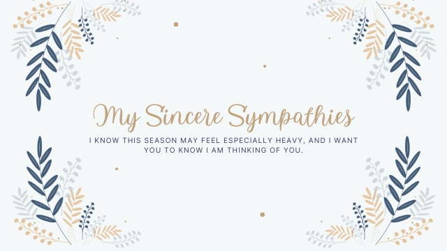 Loss During the Holidays Sympathy Card