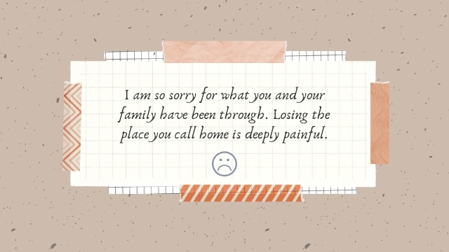 Loss of a Home or Natural Disaster Sympathy Card