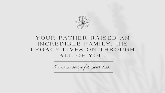 Loss of a Parent Sympathy Card