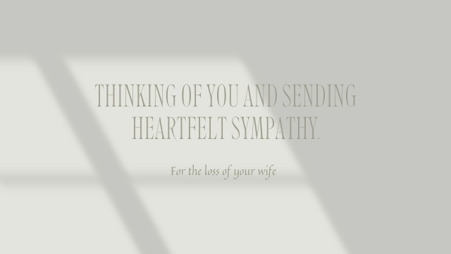 Loss of a Spouse or Partner Sympathy Card