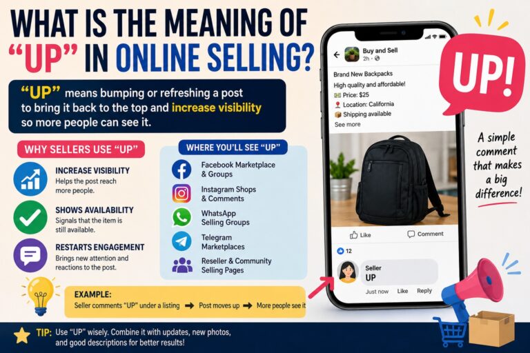 Meaning of “UP” in Online Selling